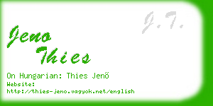 jeno thies business card